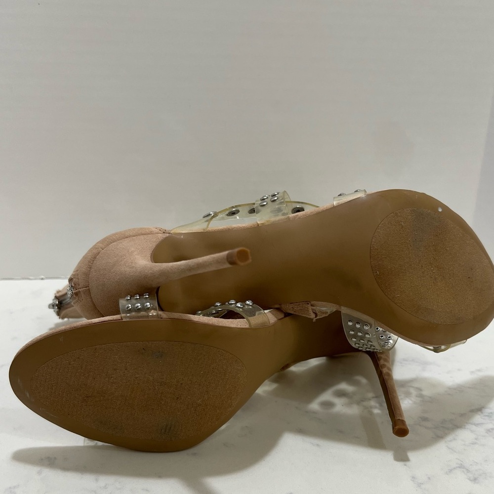 Steve Madden Tan Studded Stiletto Heels - Picture 14 of 16